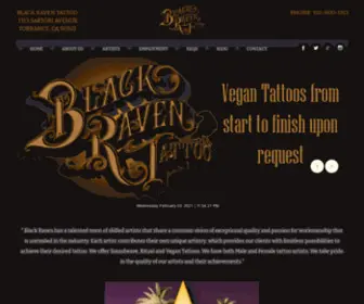 Blackraventattoo.com(Tattoo Shop & Tattoo Parlour in Torrance) Screenshot