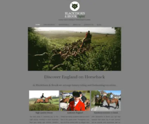 Blackthornandbrook.com(Horse Riding & Foxhunting Vacations England) Screenshot