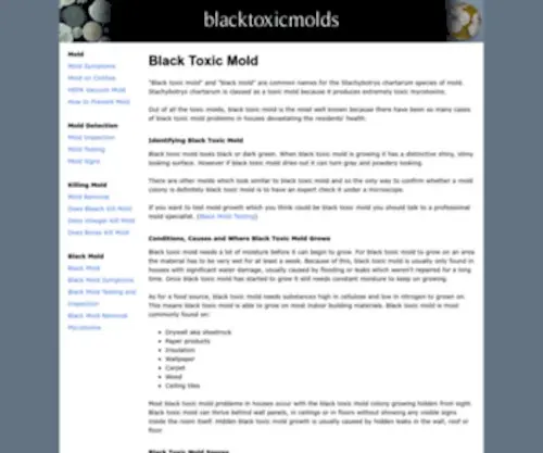 Blacktoxicmolds.com(Black toxic mold (Stachybotrys chartarum)) Screenshot