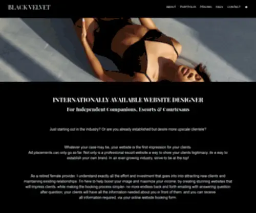 Blackvelvet-Designs.com(Escort Website Design Packages from only $200) Screenshot
