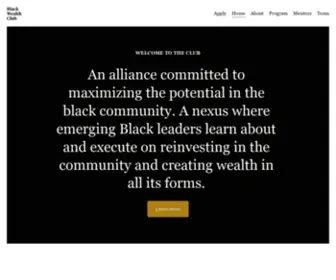 Blackwealthclub.ca(Black Wealth Club) Screenshot