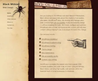 Blackwidows.org.uk(Black Widow Web Design) Screenshot