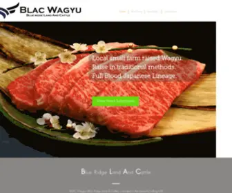 Blacwagyu.com(BLAC Wagyu) Screenshot
