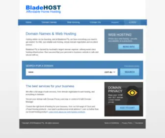 Bladehost.net(Domain Names & Web Hosting) Screenshot