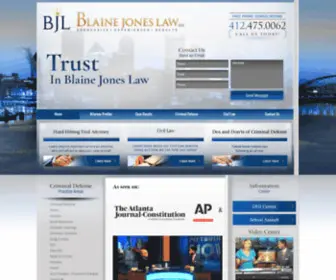 Blainejoneslaw.com(Pittsburgh Criminal Defense Attorney) Screenshot