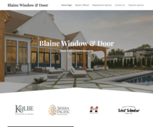 Blainewindowanddoor.com(Blaine Window & Door) Screenshot