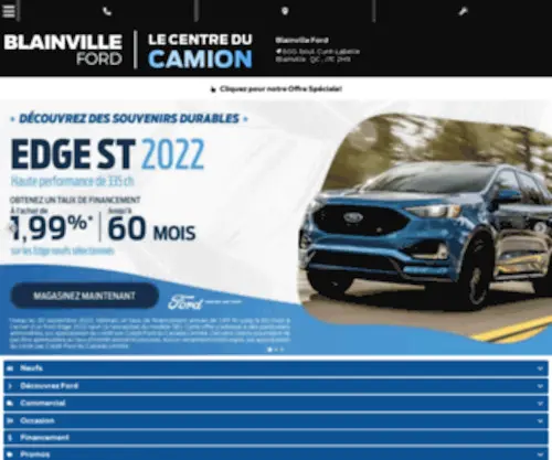 Blainvilleford.com(Concessionnaire Ford à Blainville sur la Rive) Screenshot