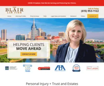 Blair-Law.com(Brentwood, Tennessee Personal Injury Lawyer) Screenshot