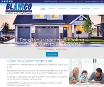 Blaircoheating.com(Blairco Incorporated Heating & Air Conditioning) Screenshot