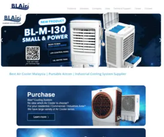 Blaircool.com(Air Cooling System) Screenshot