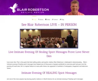 Blairrobertson.com(Psychic Medium Blair Robertson Live Events) Screenshot