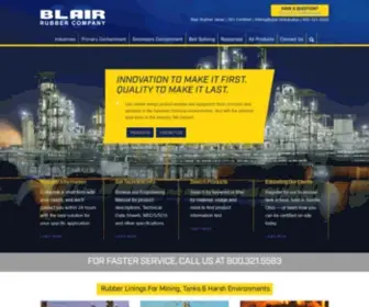 Blairrubber.com(Rubber Tank Linings) Screenshot