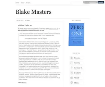 Blakemasters.com(Blake Masters) Screenshot