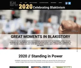 Blakhistorymonth.com(HOME // Australia's Blak History Month) Screenshot