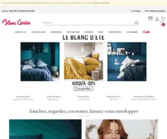 Blanc-Cerise.com(Linge de Maison Haut de Gamme à Prix Juste) Screenshot