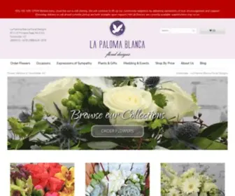 Blancafloral.com(La Paloma Blanca Floral Designs) Screenshot