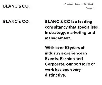 Blancandco.com.au(BLANC & CO) Screenshot