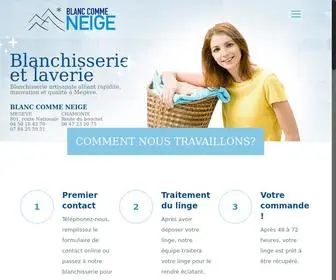 Blanccommeneige.fr(Blanchisserie / Pressing Blanc comme neige Mégeve) Screenshot