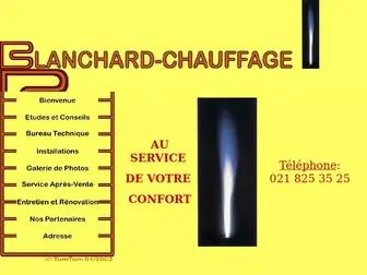 Blanchard-Chauffage.ch(Bienvenue chez Blanchard) Screenshot