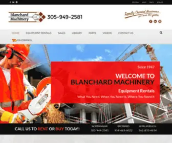 Blanchardmachinery.net(The Right Equipment at the Right Price) Screenshot