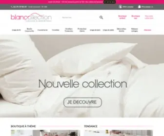 Blancollection.com(Textile de maison et linge de lit bio) Screenshot