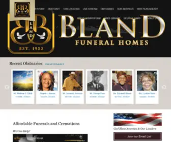 Blandfuneralhomes.com(Bland Funeral Homes) Screenshot