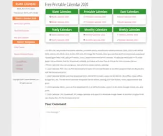 Blank-Calendar.com(Free Printable Calendar 2020) Screenshot