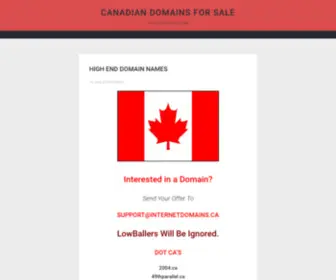 Blank.ca(Canadian Domains For Sale) Screenshot