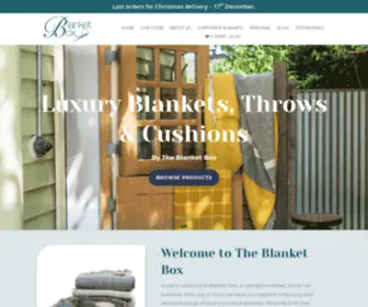 Blanket-Box.com(Luxury Blankets) Screenshot