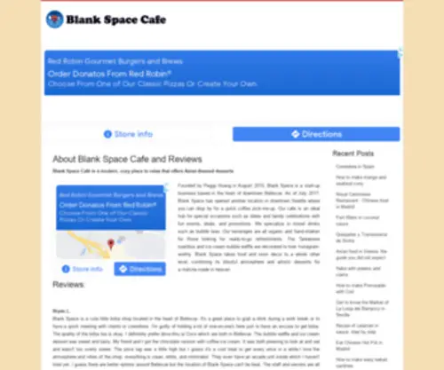 Blankspacecafe.com(Blank Space Cafe) Screenshot