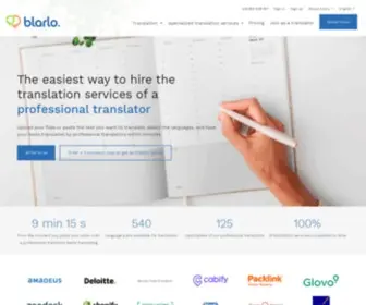 Blarlo.com(International Translation Agency) Screenshot