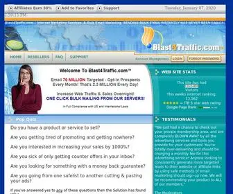 Blast4Traffic.com(Instant Bulk Email and Advertising Services) Screenshot