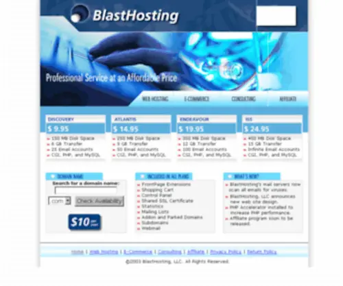 Blasthosting.com(Blasthosting) Screenshot