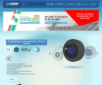 Blauberg-Motoren.com(AC & EC Germany Centrifugal and Axial Fans Manufacturer) Screenshot