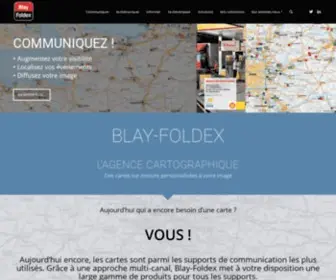 Blayfoldex.com(Blay-Foldex l'agence cartographique qui réalise des cartes à votre image) Screenshot