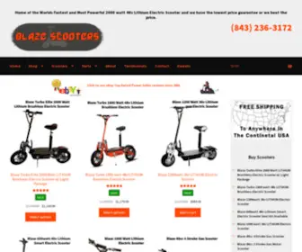 Blaze-Scooter.com(Home of the Worlds Fastest and Most Powerful 2000 watt 48v Lithium Electric Scooter and we have the lowest price guarantee or we beat the price) Screenshot