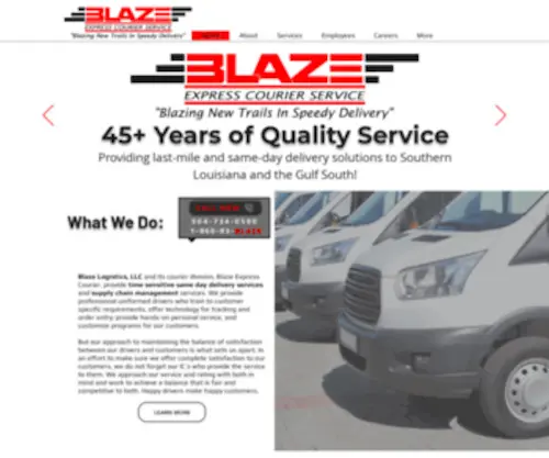 Blazecourier.com(Blaze Express Courier Service) Screenshot