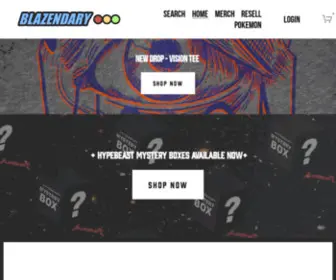 Blazendary.com(Shop all new Official Blazendary Merchandise on) Screenshot