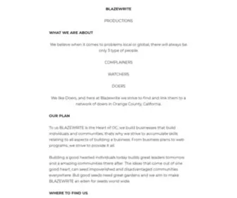 Blazewrite.com(A Creative Incubator for Angels Worldwide) Screenshot