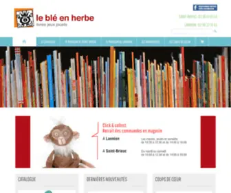 Ble-EN-Herbe.com(Le Blé en Herbe boutique en ligne du magasin de jeux) Screenshot