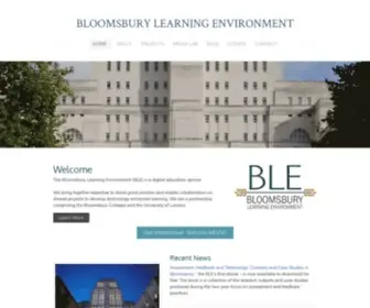 Ble.ac.uk(BLOOMSBURY LEARNING EXCHANGE) Screenshot