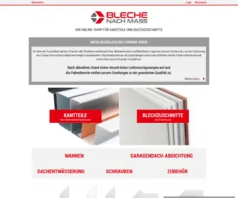 Bleche-Nach-Mass.de(Bleche nach Maß) Screenshot