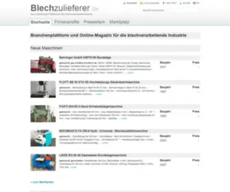 BlechZulieferer.de(Branchenplattform) Screenshot