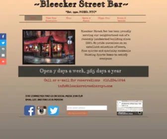 Bleeckerstreetbarnyc.com(Bleecker Street Bar) Screenshot