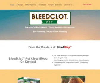 Bleedclotpet.com(The Most Effective Blood Clotting Product on the Market) Screenshot