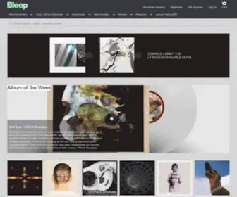 Bleep.com(Your Source for Independent and Innovative Music) Screenshot