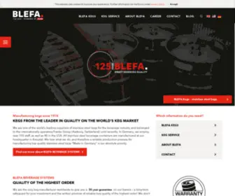 Blefakegs.com(BLEFA BEVERAGE SYSTEMS) Screenshot