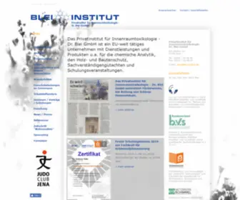 Blei-Institut.de(Die Privatinstitut für Innenraumtoxikologie) Screenshot