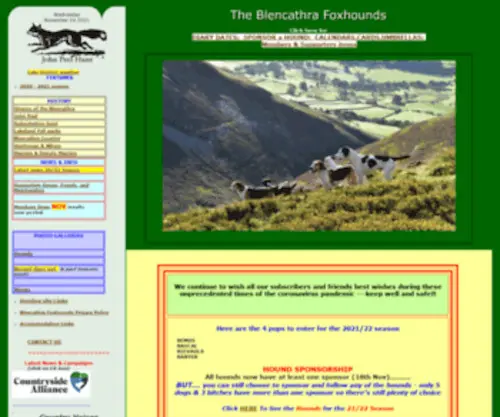 Blencathrafoxhounds.com(Blencathra Foxhounds) Screenshot