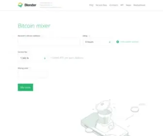 Blender.to(Bitcoin mixing service) Screenshot